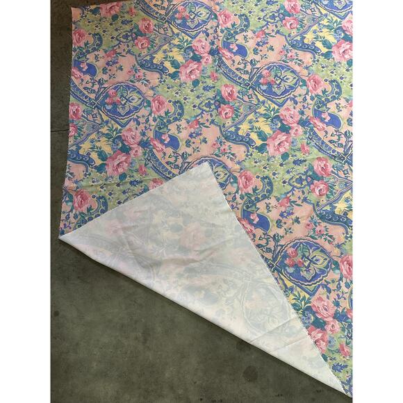 80s pastel Floral Fabric Sheet, Pastel Colors, Bed Sheet, Bedding, Bedroom - Picture 6 of 6